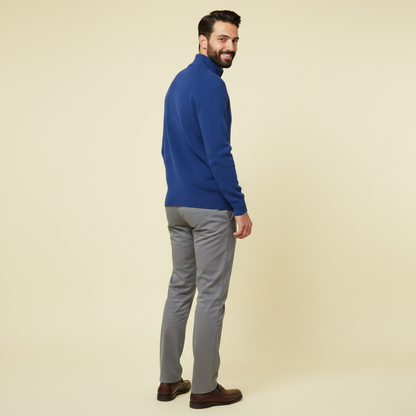 Men's Black Half-Zip Jumper | Slim Fit Knitwear