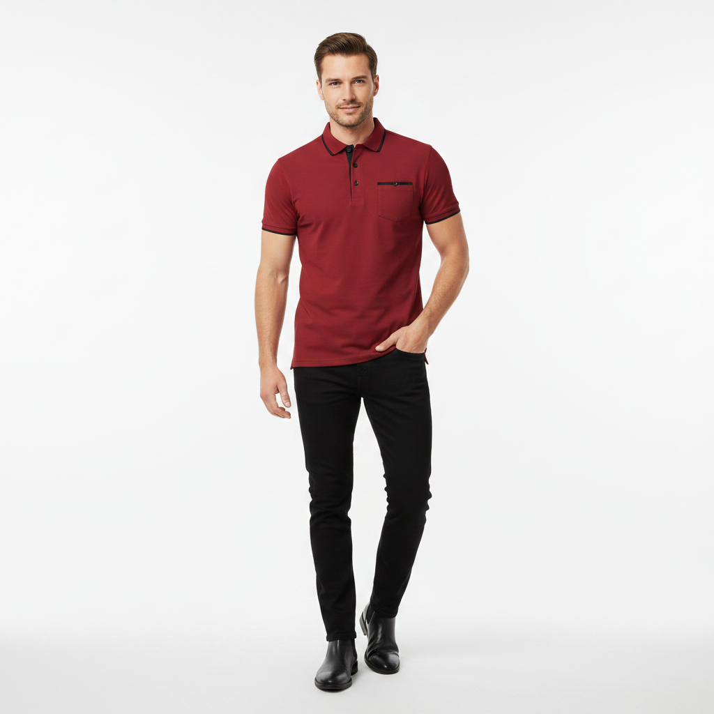 Elegant Men's Polo Shirt | Classic Fit Casual Wear