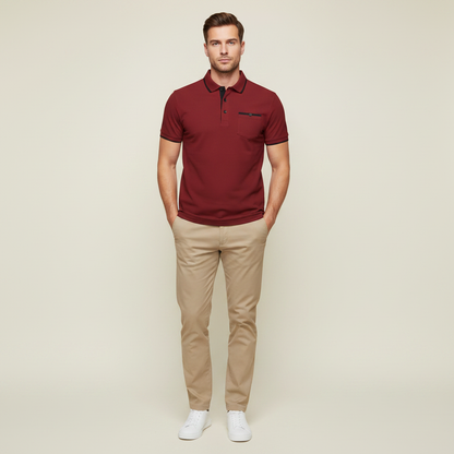 Elegant Men's Polo Shirt | Classic Fit Casual Wear