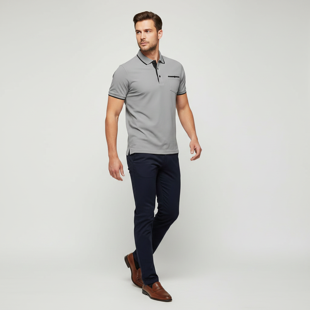 Elegant Men's Polo Shirt | Classic Fit Casual Wear