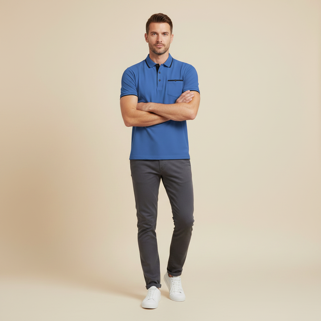 Elegant Men's Polo Shirt | Classic Fit Casual Wear