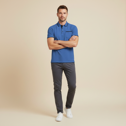 Elegant Men's Polo Shirt | Classic Fit Casual Wear