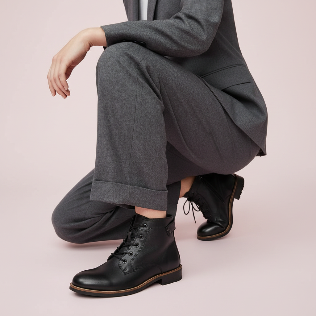 Retro Leather Boots | Men's Classic Footwear